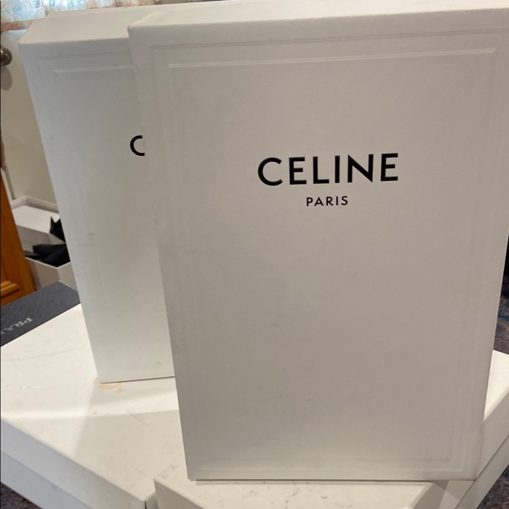 Celine White Box with Black Logo